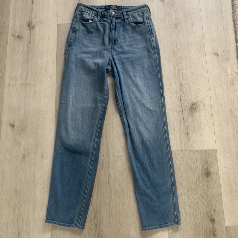 Hollister‎ Ultra High-Rise Mom Jeans Medium Wash Vintage Stretch 7R W28 L27